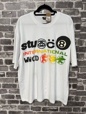 NWT Stussy x CPFM International T-shirt white graphic tee shirt